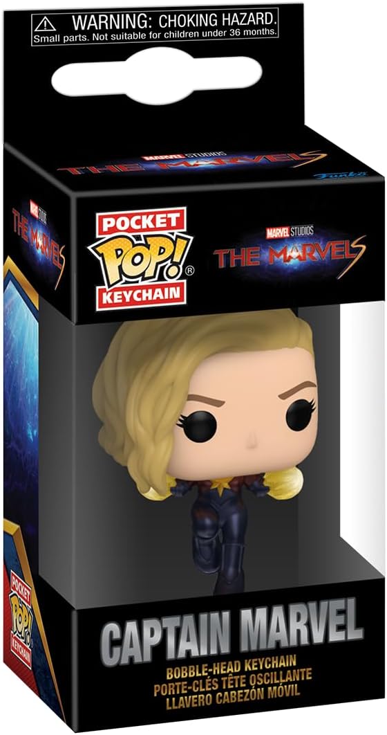 Pop! Keychain: the Marvels - Captain Marvel Novelty Keyring - Collectable Mini Figure - Stocking Filler - Gift Idea - Official Merchandise - Movies Fans - Backpack Decor