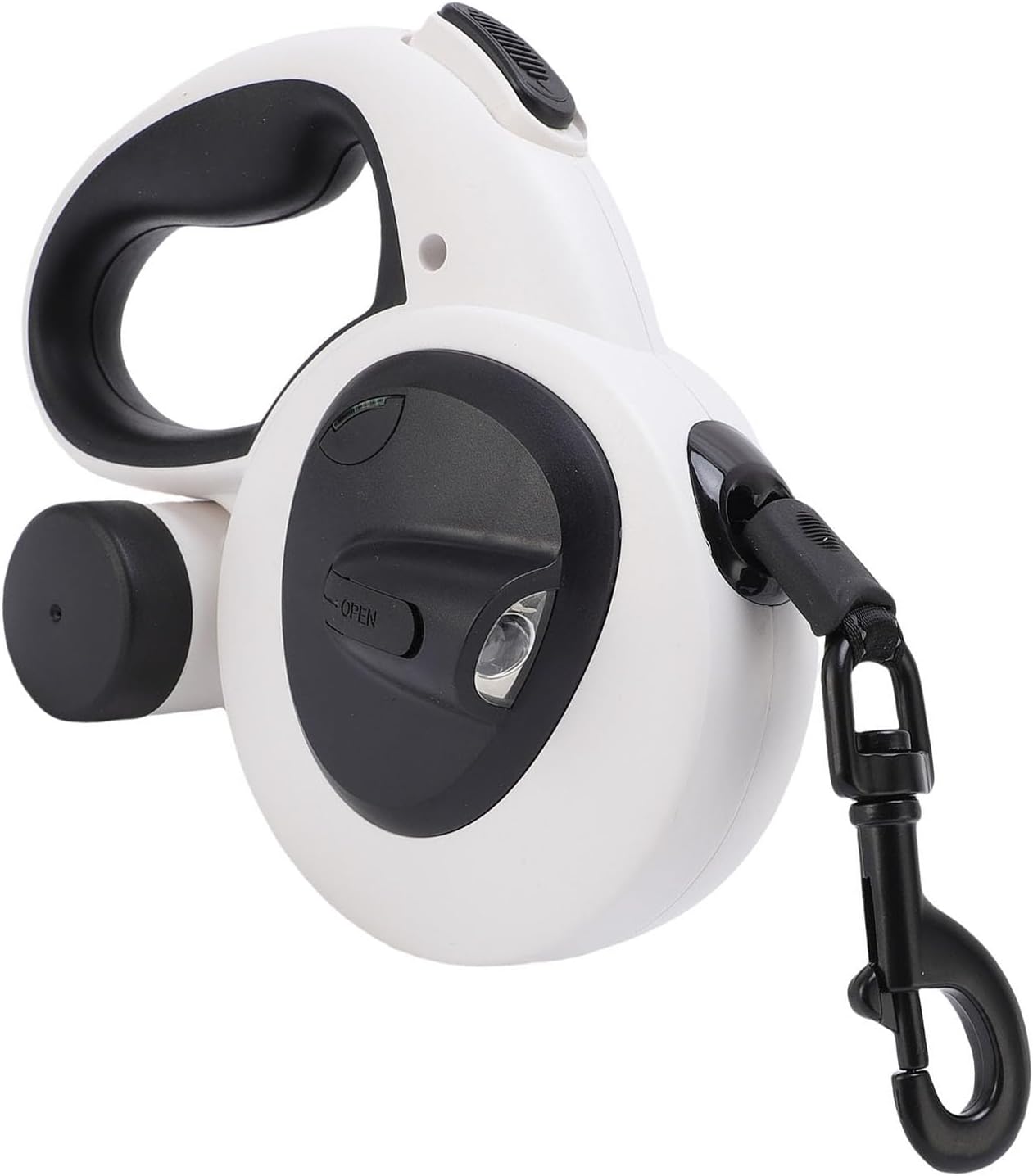 SUNGOOYUE Reflective, Automatically Retractable Pet Leash with LED Light for Small to Large Dogs, Nylon Rope Leash with Soft Handle for Night Walks (M(66x45x17cm/26x17.72x6.69in))