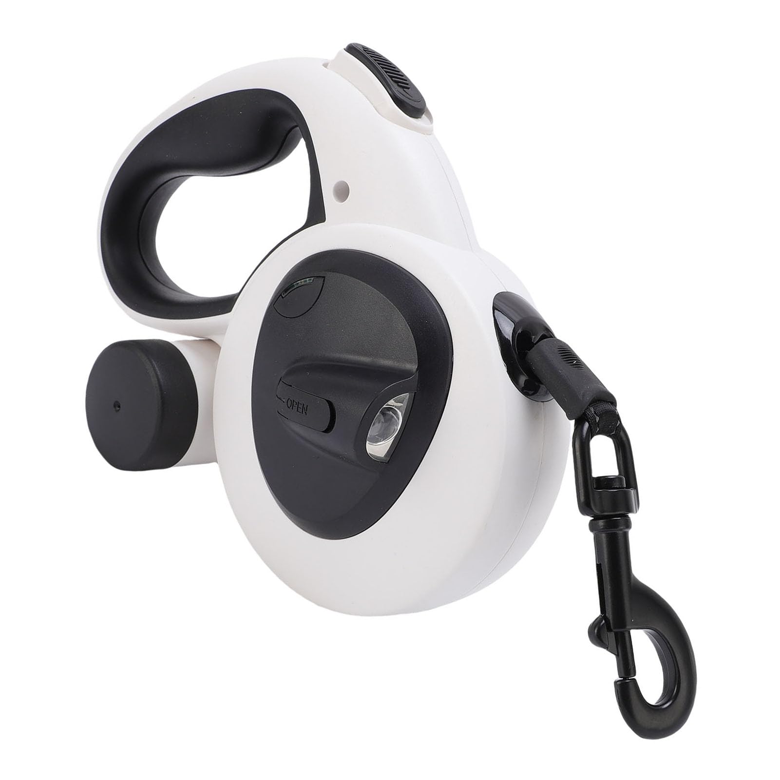 One Touch Retractable Thick Dog Leash for Large Dogs with Bag Dispenser and Flashlight, Chew Proof Cable, Reflective Tape - Image 3