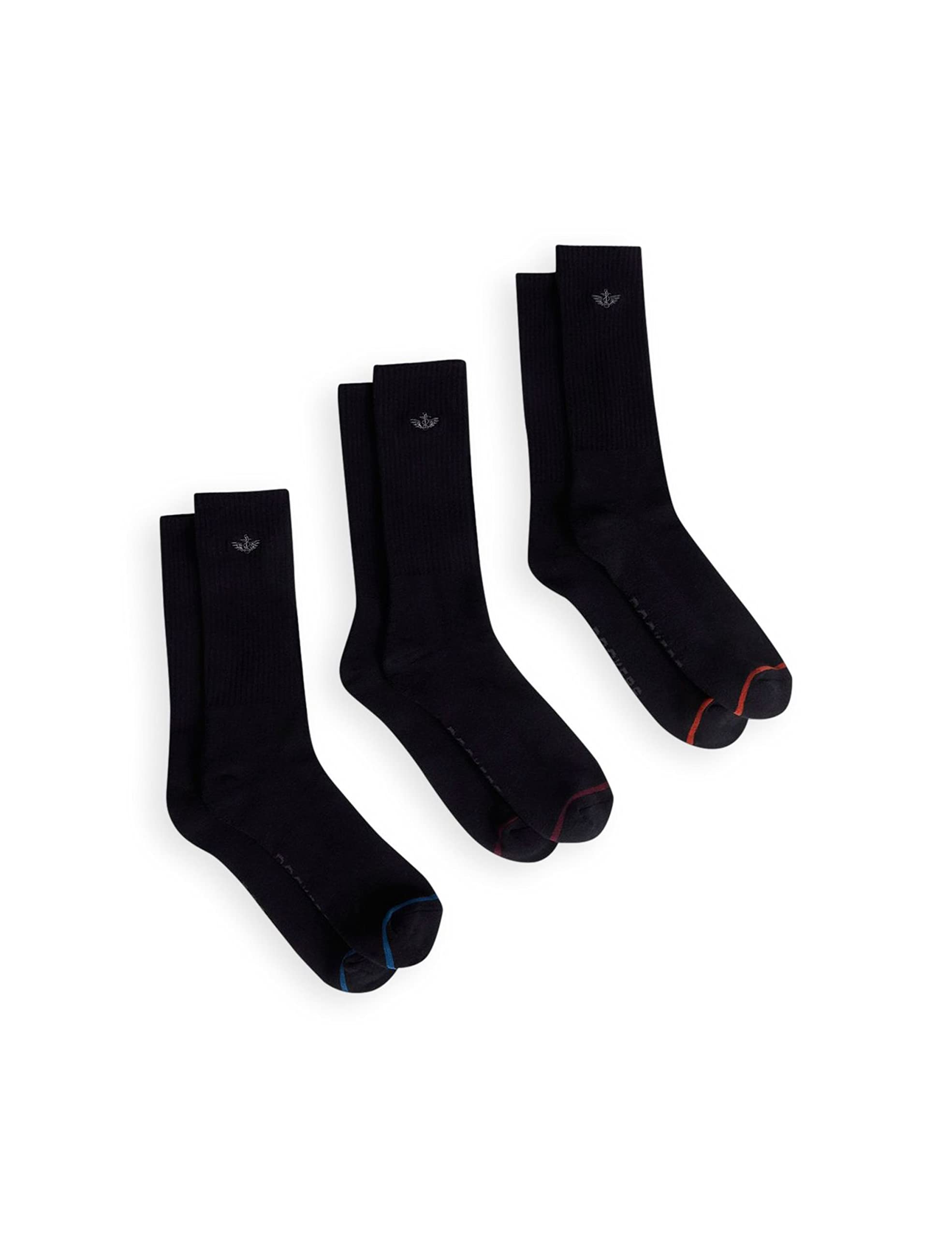 Dockers Herren 3 Pack Ribbed Crews with 1/2 Cushion