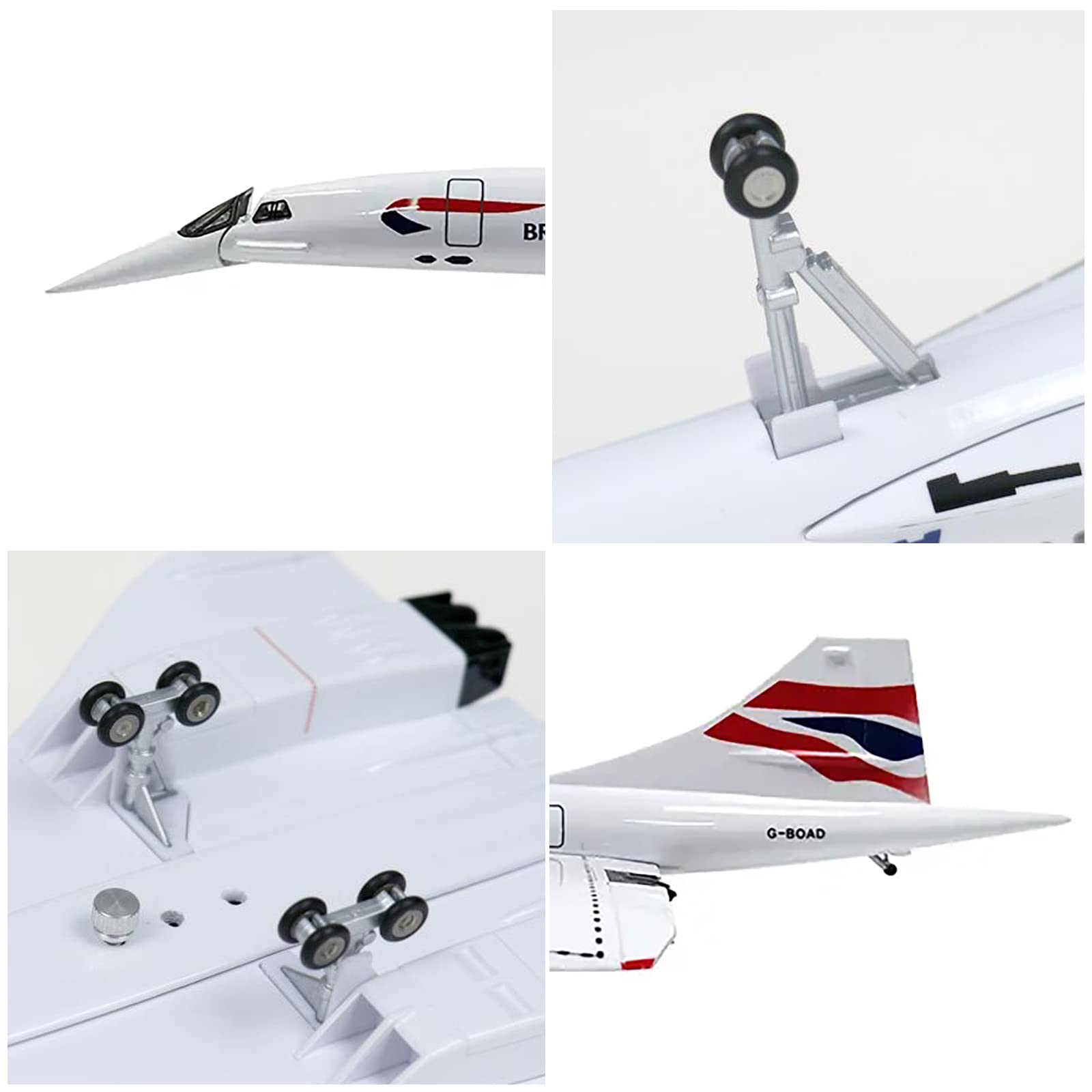 Amazon | 19.75インチ 1:125スケールモデル 飛行機 コンコルド