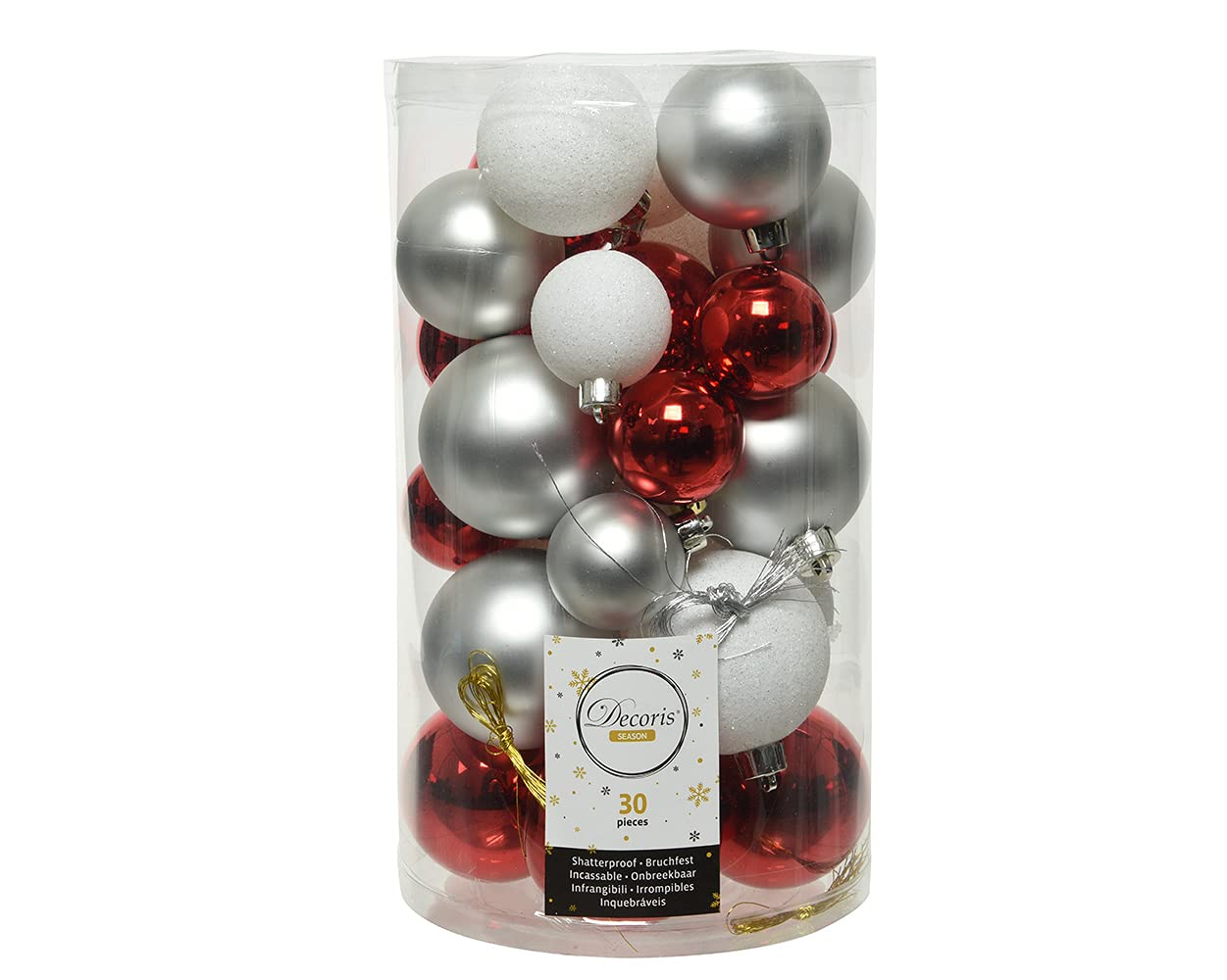 Palla di Natale in Plastica Lucida 20 cm - Vari Colori | Stilé Collection
