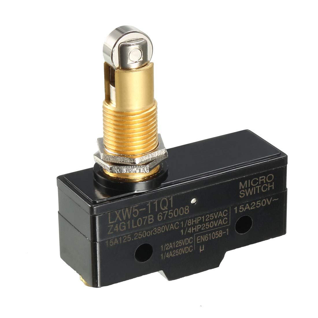 uxcell 2PCS LXW5-11Q1 1NO + 1NC Panel Mount Roller Plunger