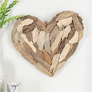 Factory Direct Craft Natural Driftwood Rustic Heart - Woodland Heart for Farmhouse and Coastal Decor (12 Inches)