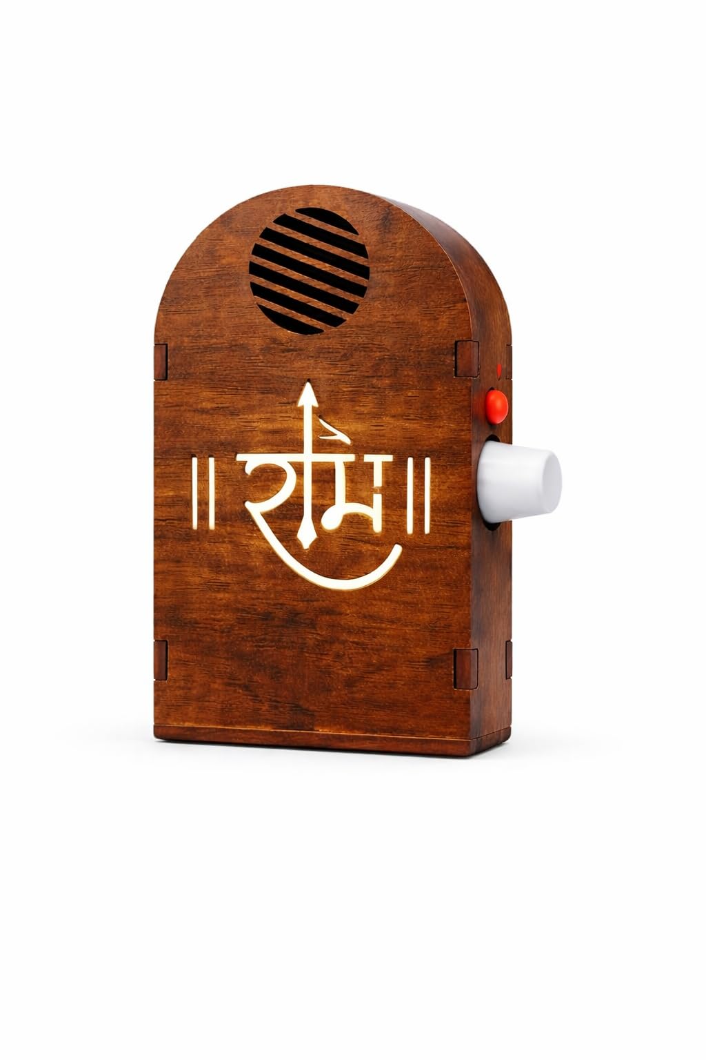 35 in 1 Mantra Chanting Machine Wooden Box with Shree Ram Design | Hindu Devotional Mantra Player with LED Light & Speaker for Home Temple, Meditation, Puja Room & Spiritual Gifting-image-41