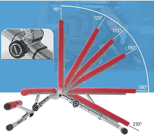 Miniatura 3 de Banco de pesas ajustable para entrenamiento en casa, gimnasio, levantamiento de pesas, banco de entrenamiento plano plegable de 330 libras, banco de