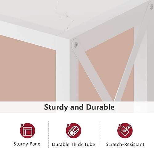 Miniatura 47 de Tajsoon Mesa consola de 41.8 pulgadas, mesa de entrada industrial de 2 niveles, mesa de sofá de entrada estrecha con estantes, pasillo, sala de