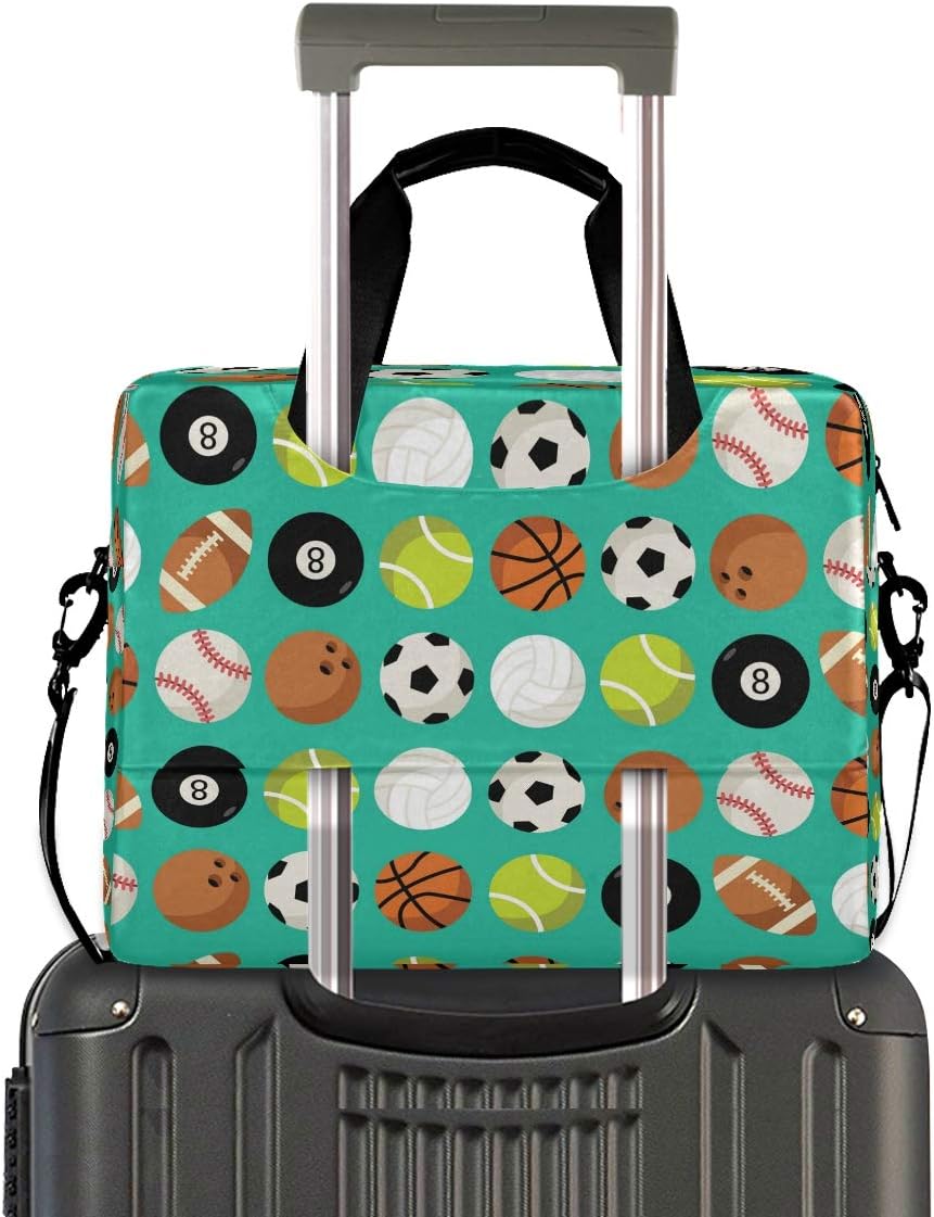 Laptop Bag Ball Soccer Golf Pattern Laptop Sleeves Case for 13 14 15.6 Inch Computer Tablet Briefcases Carrying Case Shoulder Bag for Work