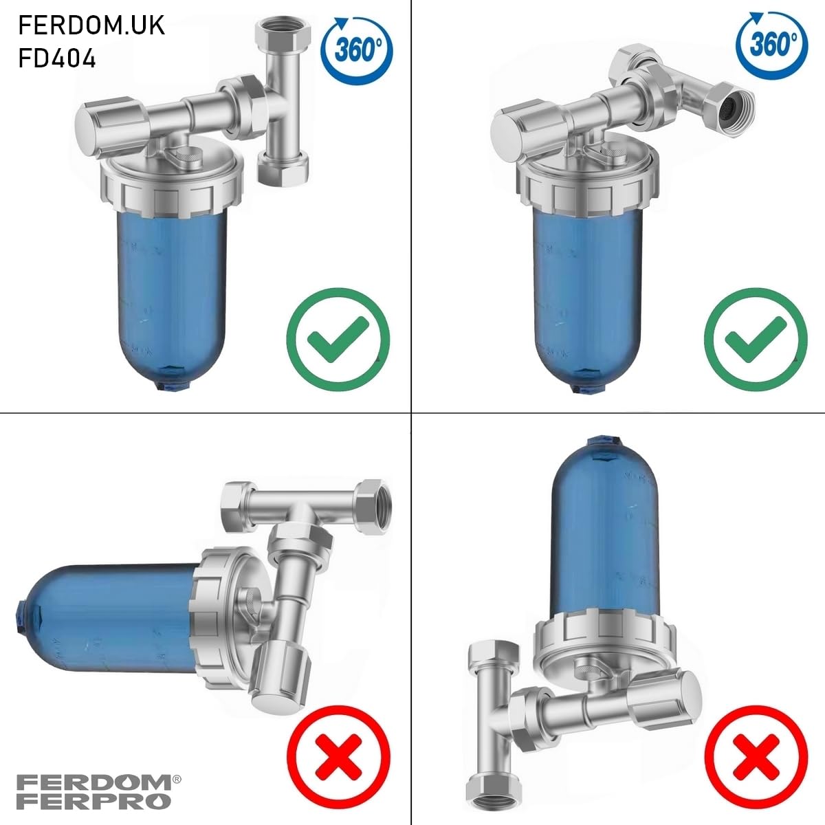 KIT SALVA CALDAIA FD111 Ferdom. 3In1. Filtro Defangatore Magnetico Sottocaldaia +Anticalcare Dosatore Proporzionale Di Polifosfati +Neutralizzatore Di Condensa. Per caldaie fino a 24kW. Fai-da-te. NEW