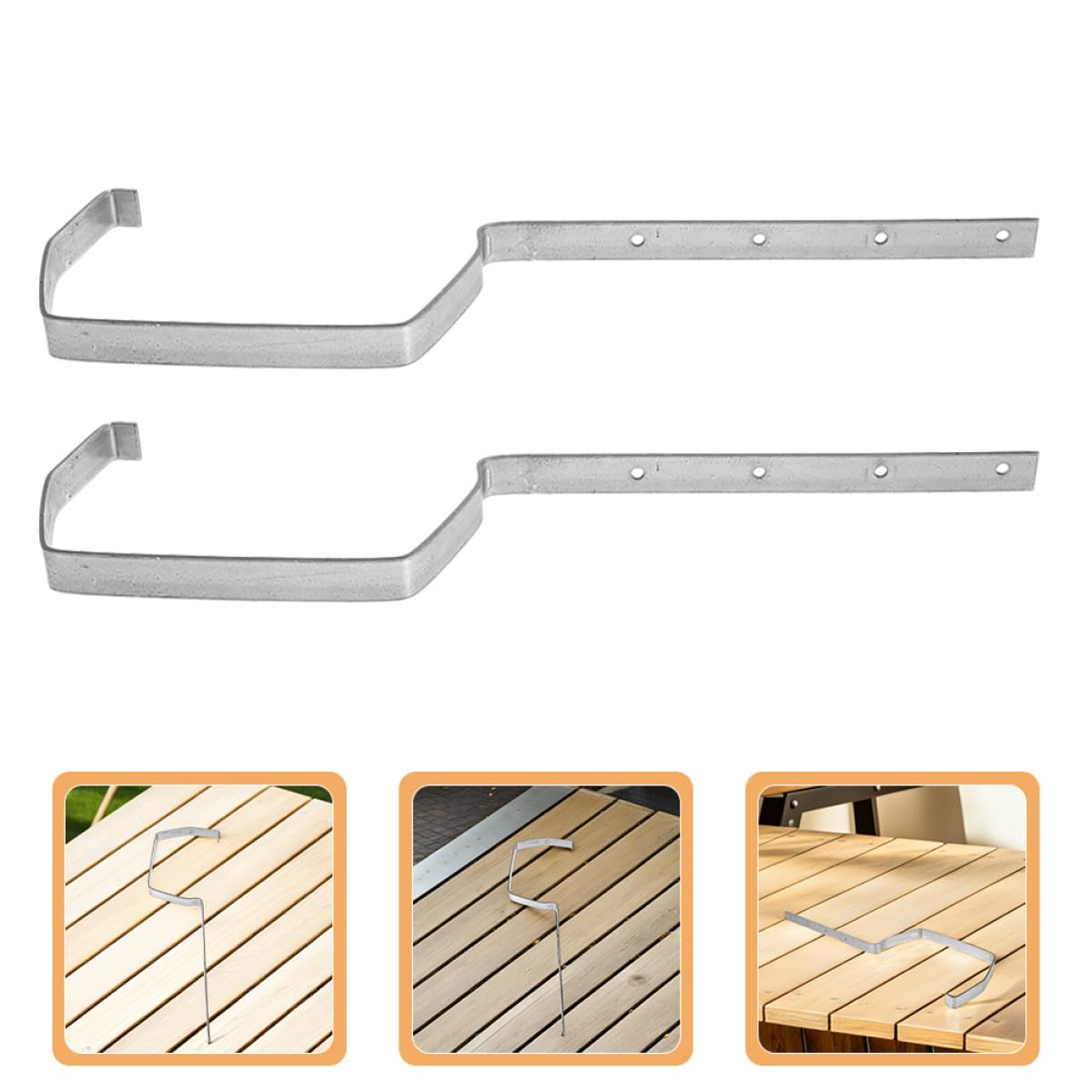 Soporte para Canalón de Hierro Plata 200mm, Pack 6