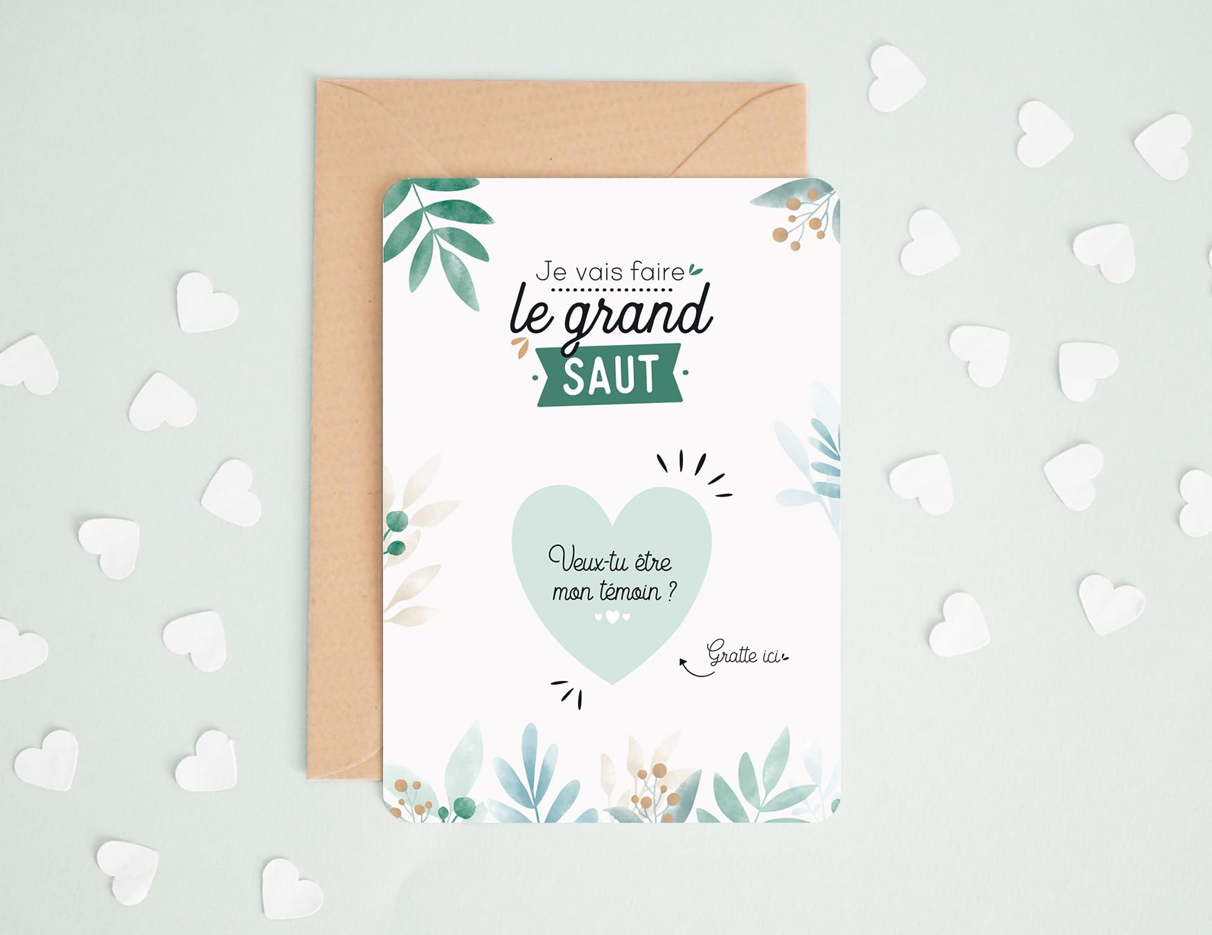 Kit Cadeau Témoin Mariage - Porte-Clés Et Carte à Gratter - Demande Créative