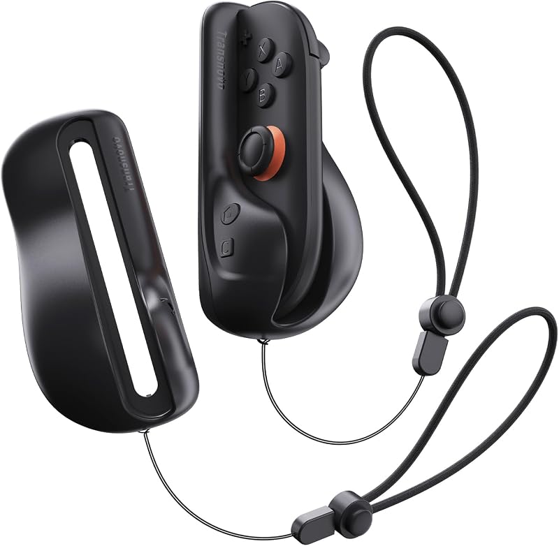TRANSNOVO 2er-Pack Mausgriffe kompatibel mit Nintendo Switch 2 Joycons – Komfortable Ergonomische Controller-Griffe mit Handschlaufe, Rutschfest und Tragbar, Zubehör für Switch 2 Controllers
