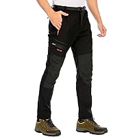 DAFENP Pantaloni Trekking Sci Uomo Invernali Pantaloni da Lavoro Termici Impermeabile