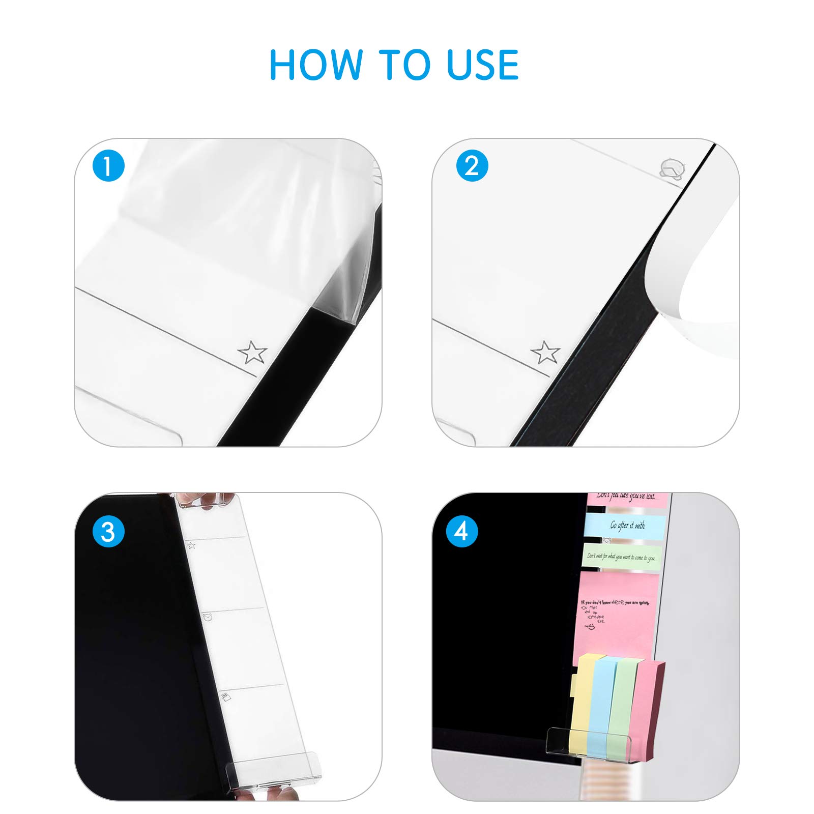 Snapklik.com : MOSISO Acrylic Monitor Memo Board, Message Memo Holders ...