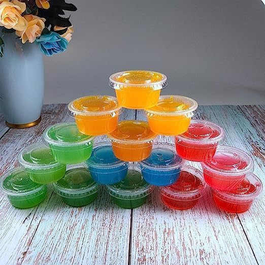 TashiBox 400 Sets - 2 oz Jello Shot Cups with Lids, Small Plastic Portion Cups with Lids, Disposable Condiment Containers for Sauce by TashiBox - Image 6