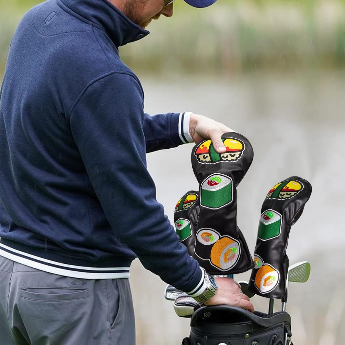 Buy Golf Head Covers,Japan Sushi Golf Club Covers Golf Driver Head