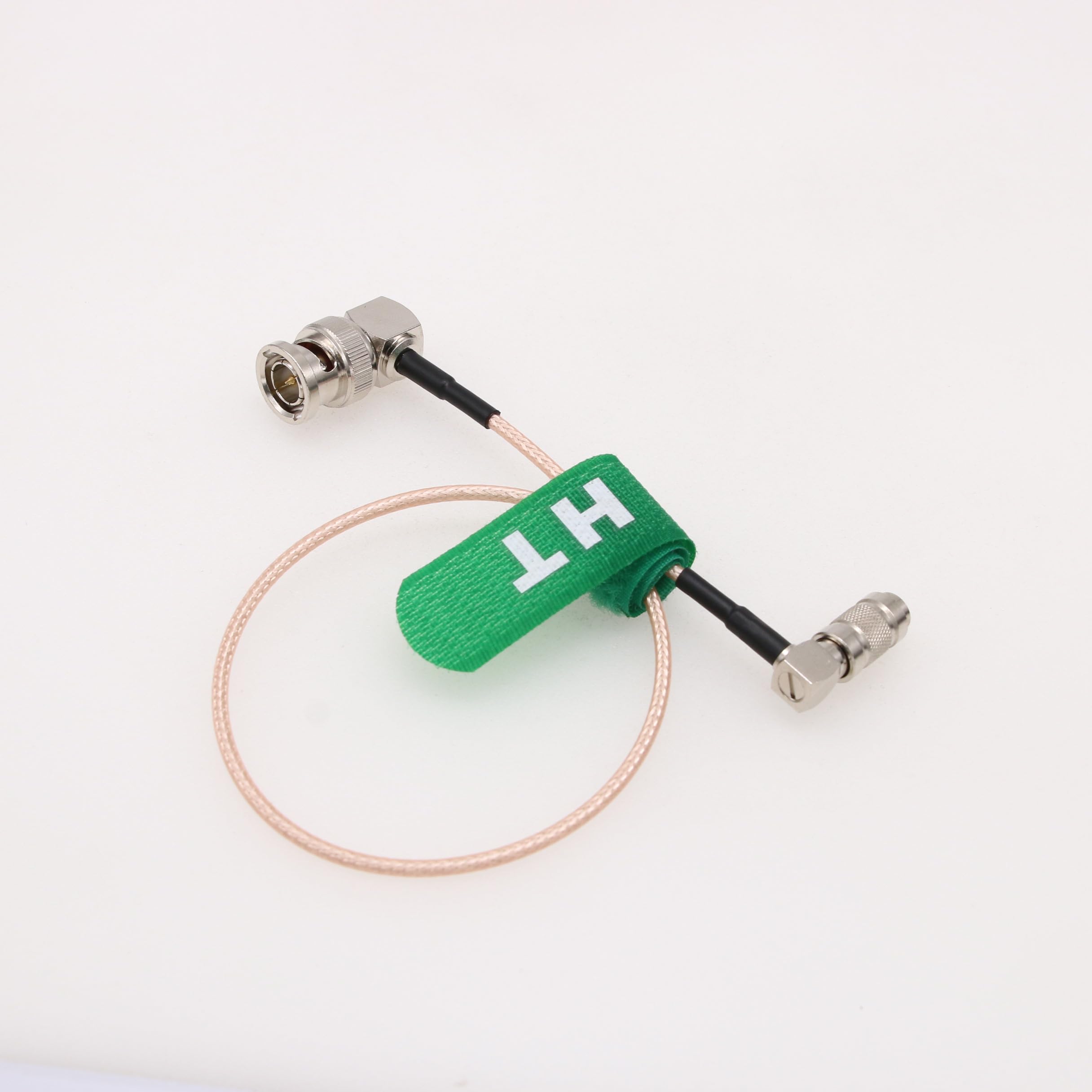 HangTon Right Angle DIN 1.0/2.3 to BNC 3G SDI Cable for Blackmagic Pocket Camera Video Assist Monitor DeckLink Hyperdeck Shuttle ATEM AJA kona, RG179 75 Ohm 60cm