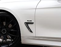Vista 3 de YIWANG Estilo de fibra de carbono ABS Shark Gills Side Fender Vent Mesh Decoración 3D Pegatinas 2 unids para BMW F30 F35 316I 320I 328I 330I 335I