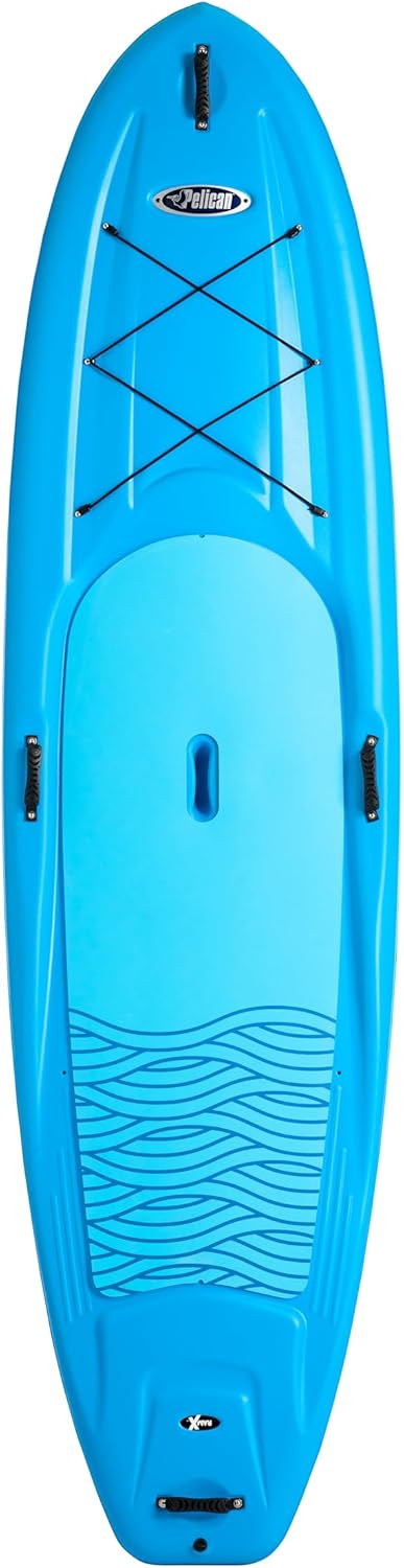 Pelican - Flow 106 Recreational Stand Up Paddle Board - Patented Ram-X™ Material - 4 Carry Handles - Anti-Slip Deck pad - 10.5 ft