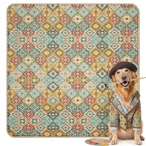 Image of FXW Washable Pee Pads for Dogs, Puppy Pads with Super Absorbent, Specifically Designed for FXW Rollick /Homeplus 24inch 8 Panels Dog Playpen, 63 inch Square, Beige Gourd, 1 Pack