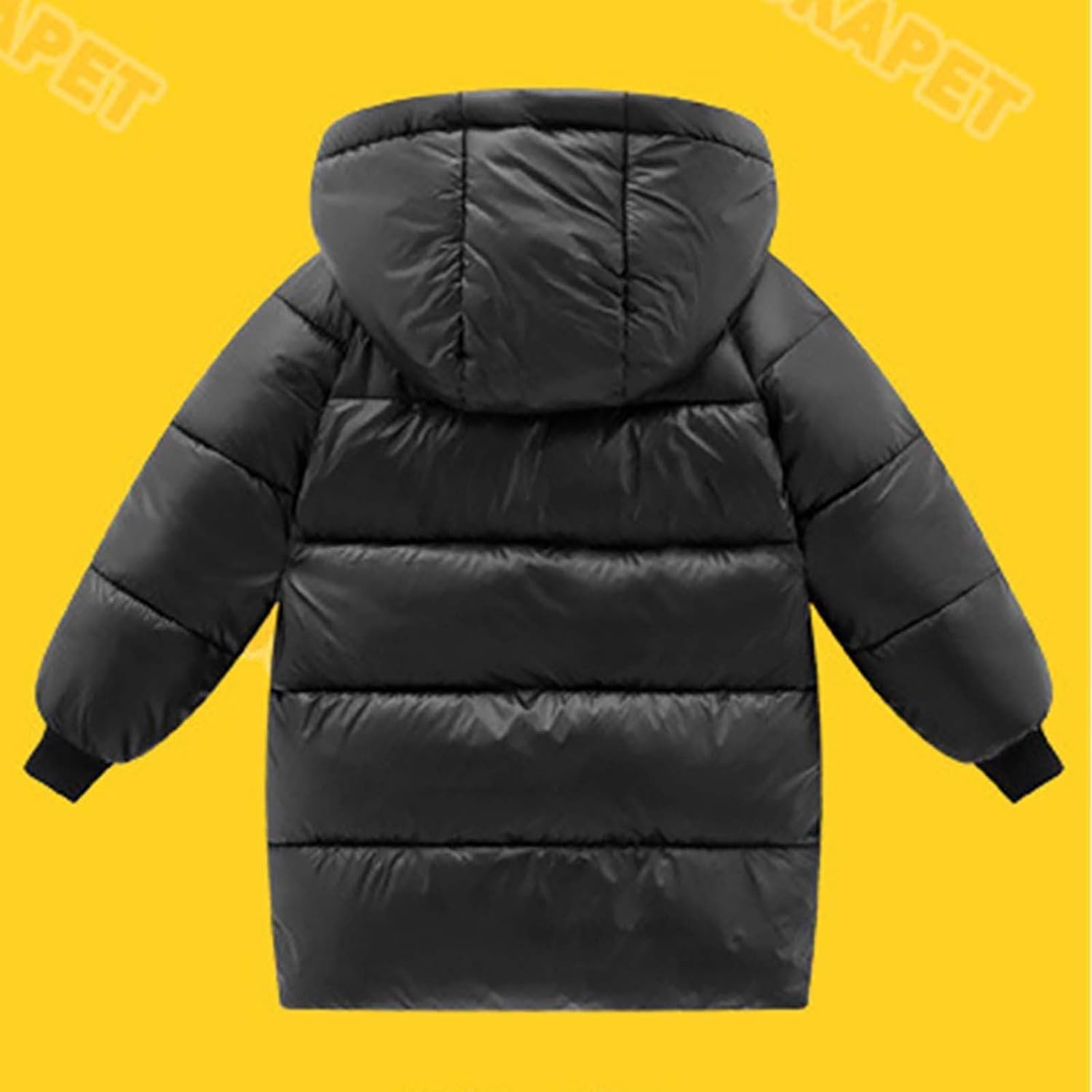Abbigliamento Invernale per Bambini Cappotto Lungo con Cappuccio per Bambini Piumino per Bambini Autunno e Inverno Cappotto Lungo Imbottito Caldo con Cappuccio per Ragazze 7-8 Anni