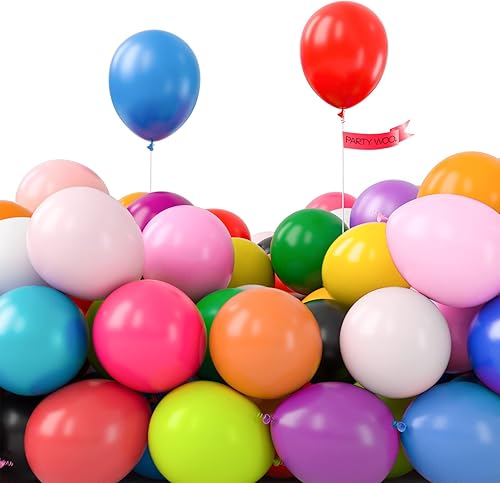 Miniatura 72 de PartyWoo - Globos metálicos rosa fuerte, 100 globos de diferentes tamaños de 18, 12, 10, 5 pulgadas, kit de arco de globos rosa oscuro, magenta