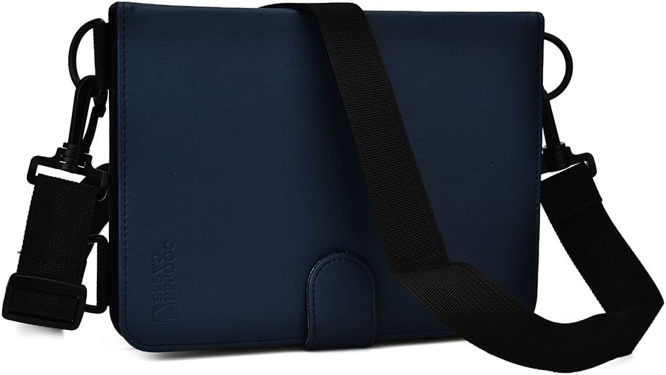 Cooper Magic Carry Shoulder Strap Case for 7-8'' inch Tablets | Travel Rugged Shock Proof Protective, Adjustable Strap, Vegan Leather