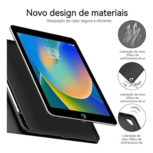 Capa Para Tablet Com Teclado Bluetooth Para 5ª/6ª Geração,iPad Air1/Air2,iPad Pro 9.7 Polegadas (Rox