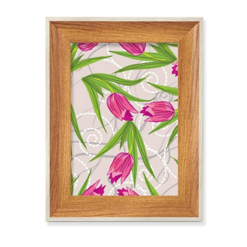 Cadre de photo en bois l'Œillet de Feuilles Fleur, tableau art de haute qualité