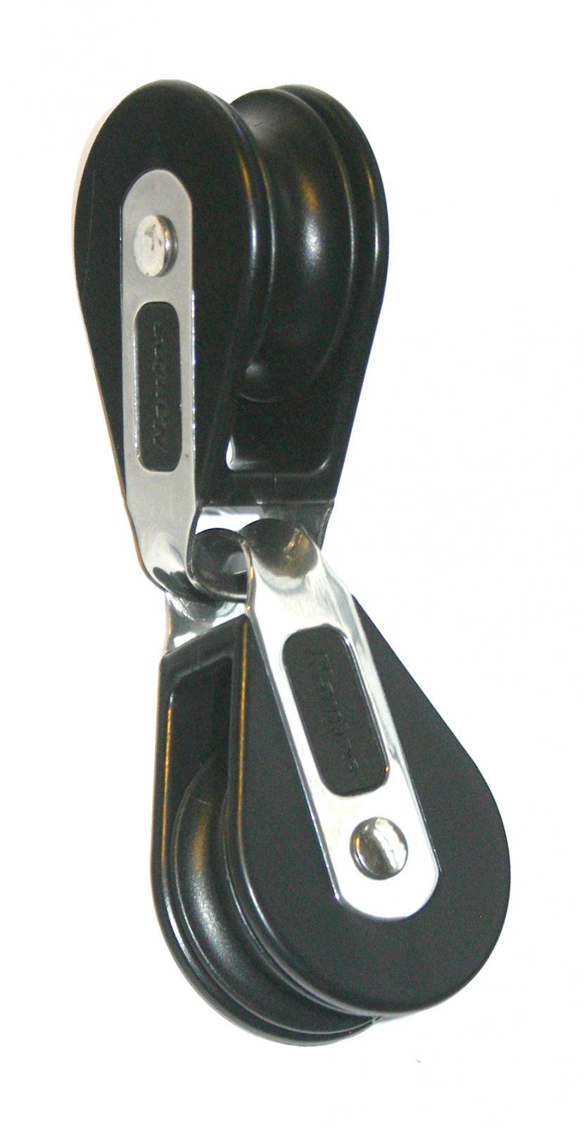 Nautos #92340-Classic line 39 MM -Back to Back - 39 mm sheave-Long Lasting Characteristics.Sailboat Block