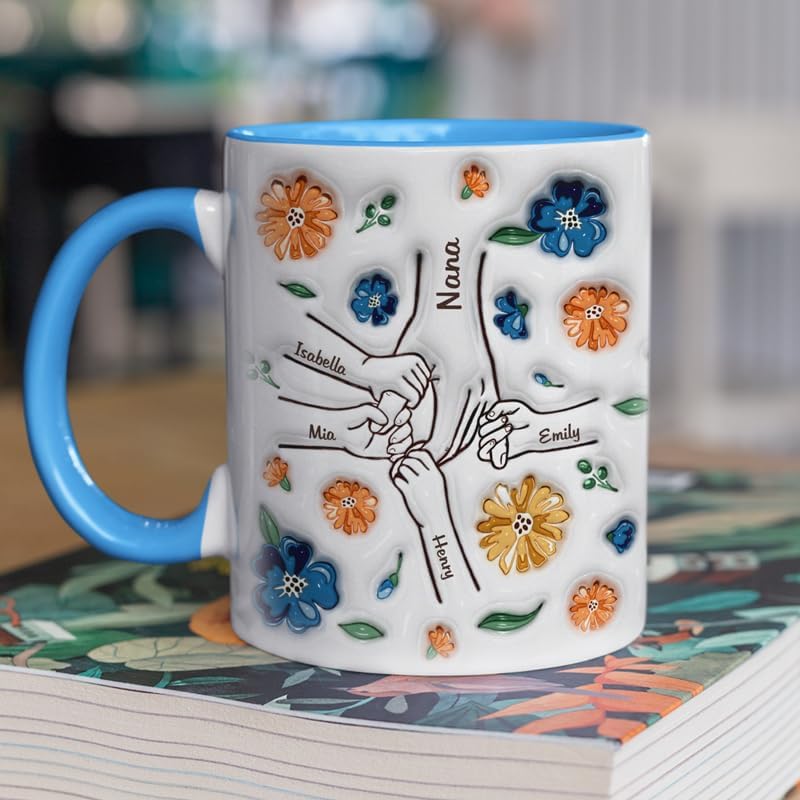 Pawfect House Mothers Day Mug Gifts For Mom Grandma, Personalized Ceramic Mugs, Mother's Day Gift for Moms From Daughters Sons, Travel Coffee Cups For Women Nana Gigi Mimi Gifts, Best Mom Ever Gift