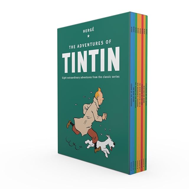 Portada de The Adventures Of Tintin: 8 Title Paperback Boxed Set