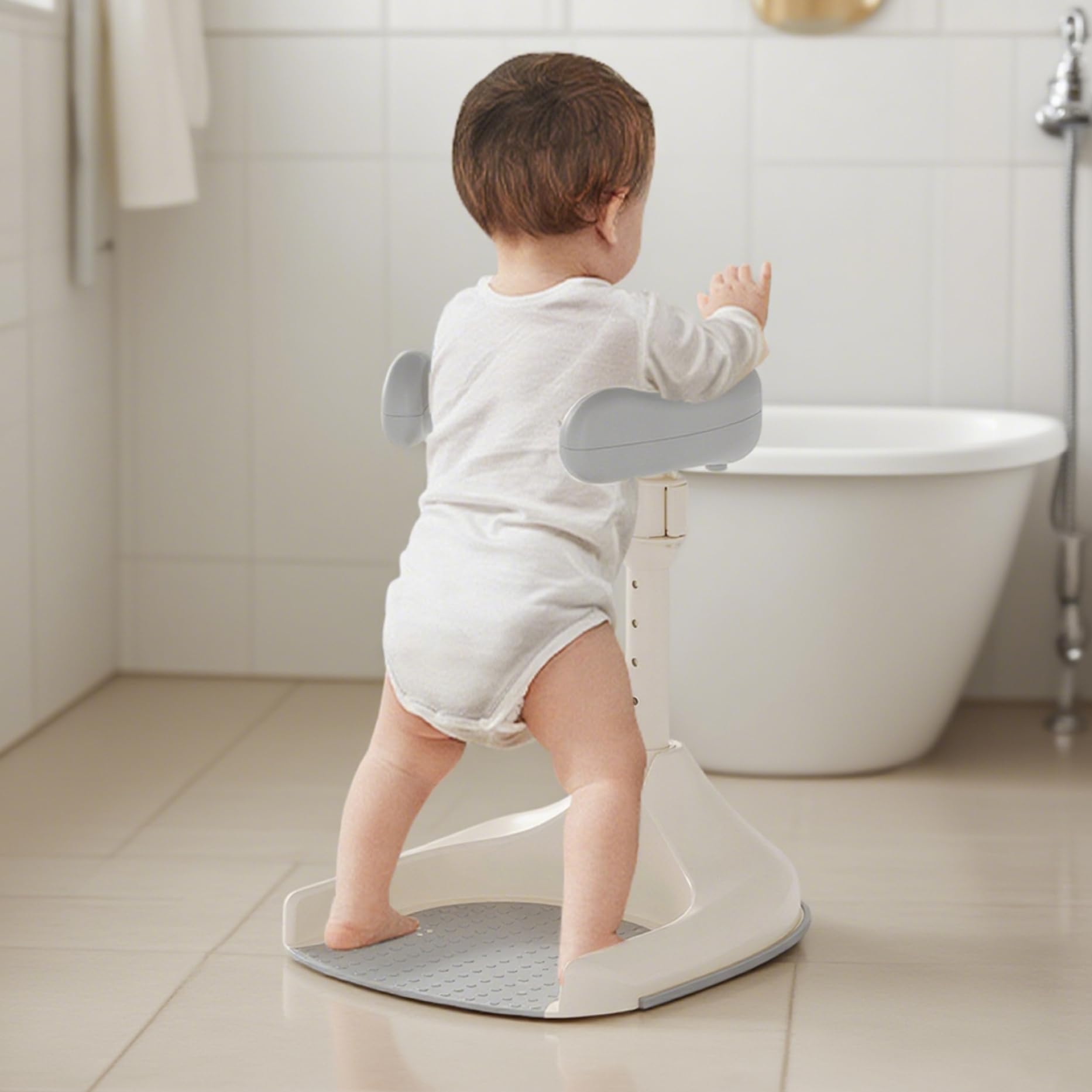 Supporto per bagnetto per bambini ad altezza regolabile, supporto di sicurezza pieghevole antiscivolo per 6 mesi+