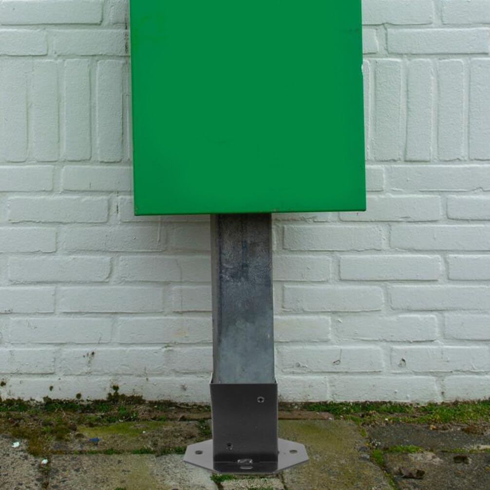 2pcs Heavy Duty Mailbox Post Bases Metal Deck Support Brackets for Fence and Railing for Home and Garden Use Easy Installation