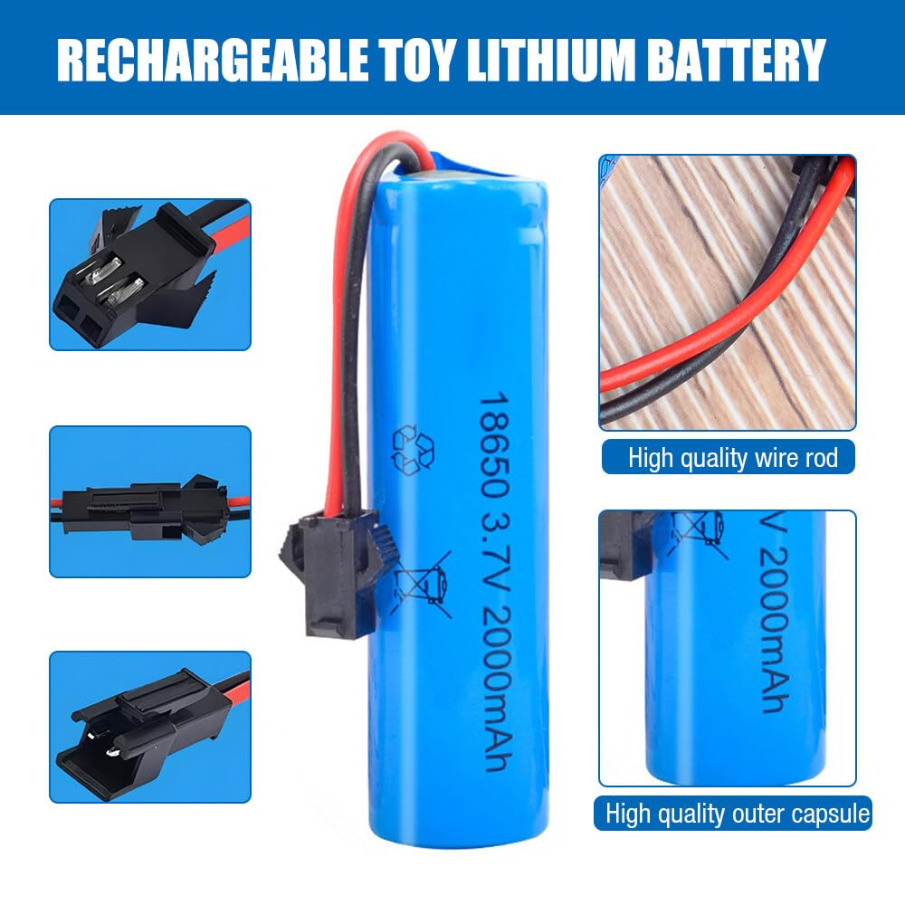TGKYK 6 Baterías 14500 3.7V 800mAh Li-Ion Con Cargadores USB – Para Coches RC Y Robots