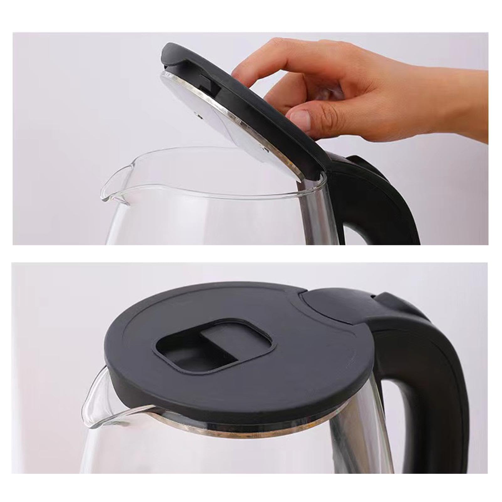 Caldera de Agua Caliente, Vidrio de Hervidor Eléctrico - Hervidor de agua | de 2 litros Hervidor de vidrio - Hervidor de agua con apagado automático, diseño de vidrio, hervidores eléctricos para té y c