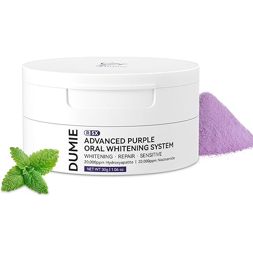 Teeth Whitening Powder,Remineralizing Hydroxyapatite Tooth Powder with Niacinamide,R5X Purple Color Corrector for Instant Brightening, Enamel Repair & Long-Lasting Natural White-30g