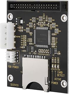 SD Card to 3.5 Inch IDE Adapter,SD Memory Card to 3.5 40Pin Male IDE Hard Disk Drive Adapter,Hard Disk Drive Adapter Converter for DOS, Linux,