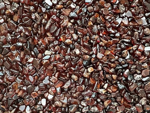 Image of GAF TREASURES 2 oz Lot Natural Semi Tumbled Orange Garnet Gemstone Chips, Crushed Mini Orange Garnet Crystals, Undrilled Crystal Chips (Orange Garnet)