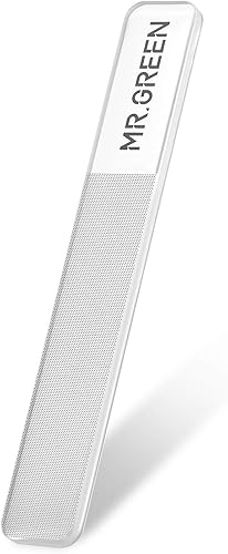 MR.GREEN Brillo de uñas de cristal, limas de uñas de nanocristal y pulidor de uñas, kit profesional de herramientas de manicura de cristal para uñas