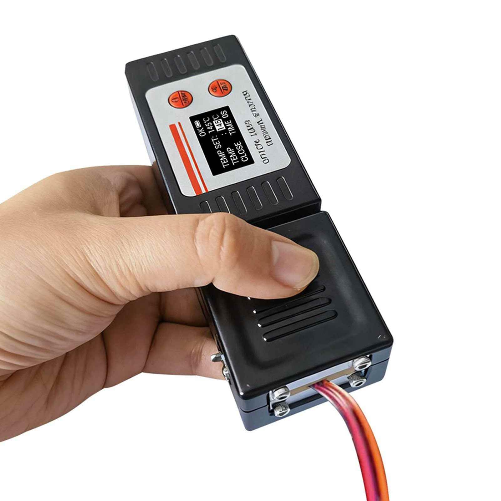 Pelacables Térmicos de Fibra óptica, Herramienta de Pelado de Calefacción Automática Recargable con Temperatura Ajustable, Pelacables de Cuchillas Anchas para Paquete de Cinta Desnuda, Fibras