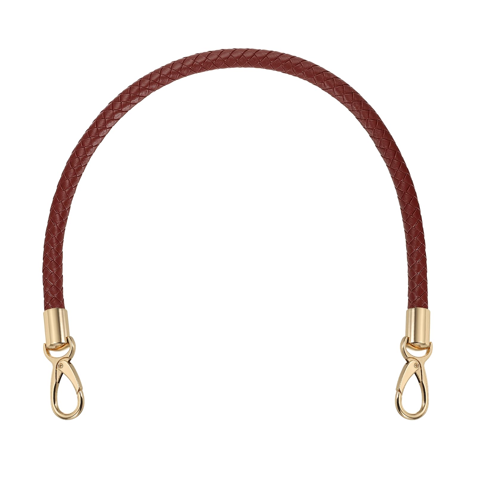 sourcing map Braided Purse Strap, 21.6 Inch PU Leather Purse Strap Handle Replacement for Handbag Tote Underarm Bag Making (Burgundy) — image 1