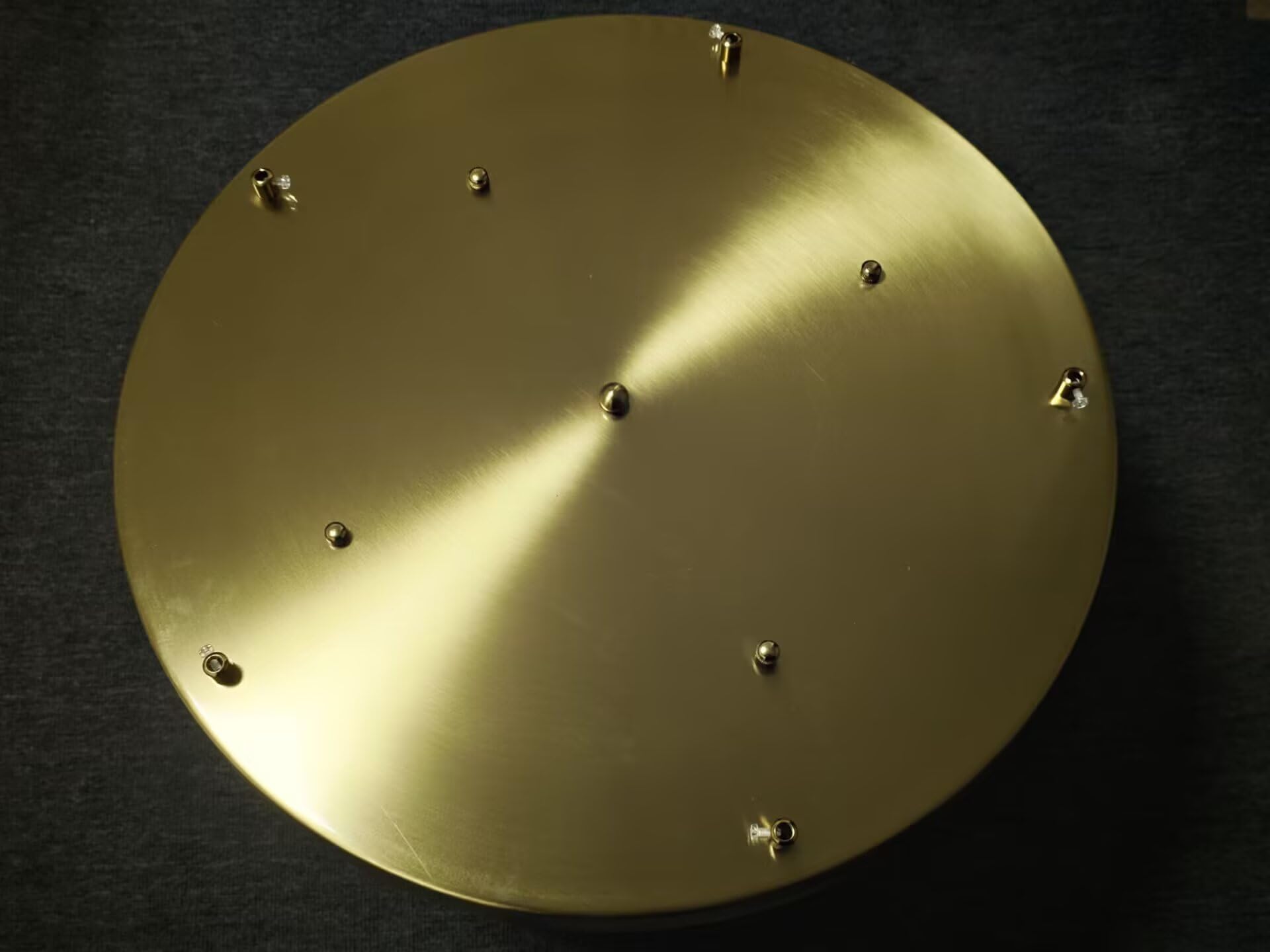 3 Loch Baldachin Lampen Gold, 35cm Rund Deckenbaldachin, Metall Lampenabdeckung, Kabelabdeckung Deckenrosette Decke Lampenschirm, Deckendose Lampenbaldachin Kit für Hängeleuchte Deckenleuchte