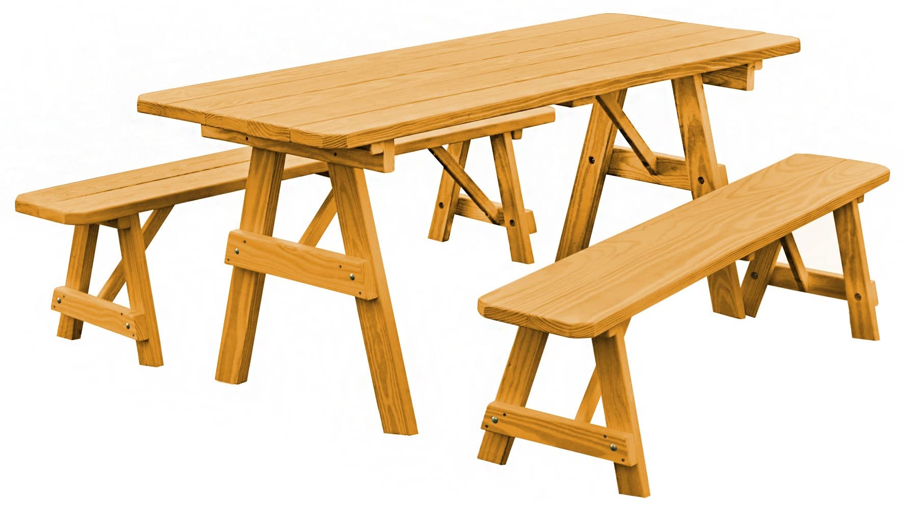 Furniture Barn USA Picnic Table with Two Benches