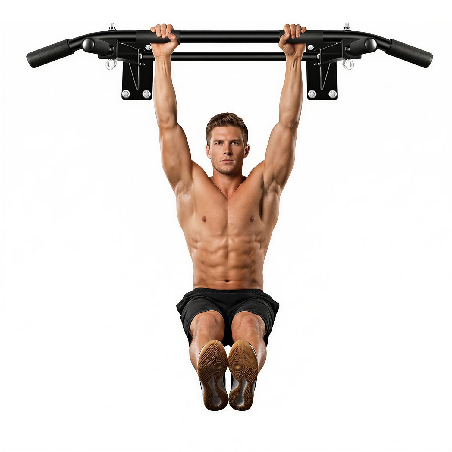 Wall Mounted Pull Up Bar Drill Installation Home Gym Equipment for Indoor Fitness Chin-Up Bar for Strength Training