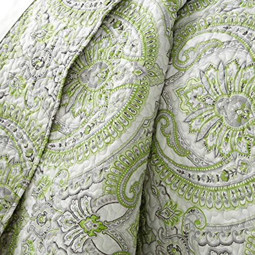 Southshore Fine Living, Inc. Quality Bedding Set, Soft Cozy Lightweight Quilt Set, Coverlet Bedspread, 3 Pc, Pure Melody Green, King/California King #TOP4