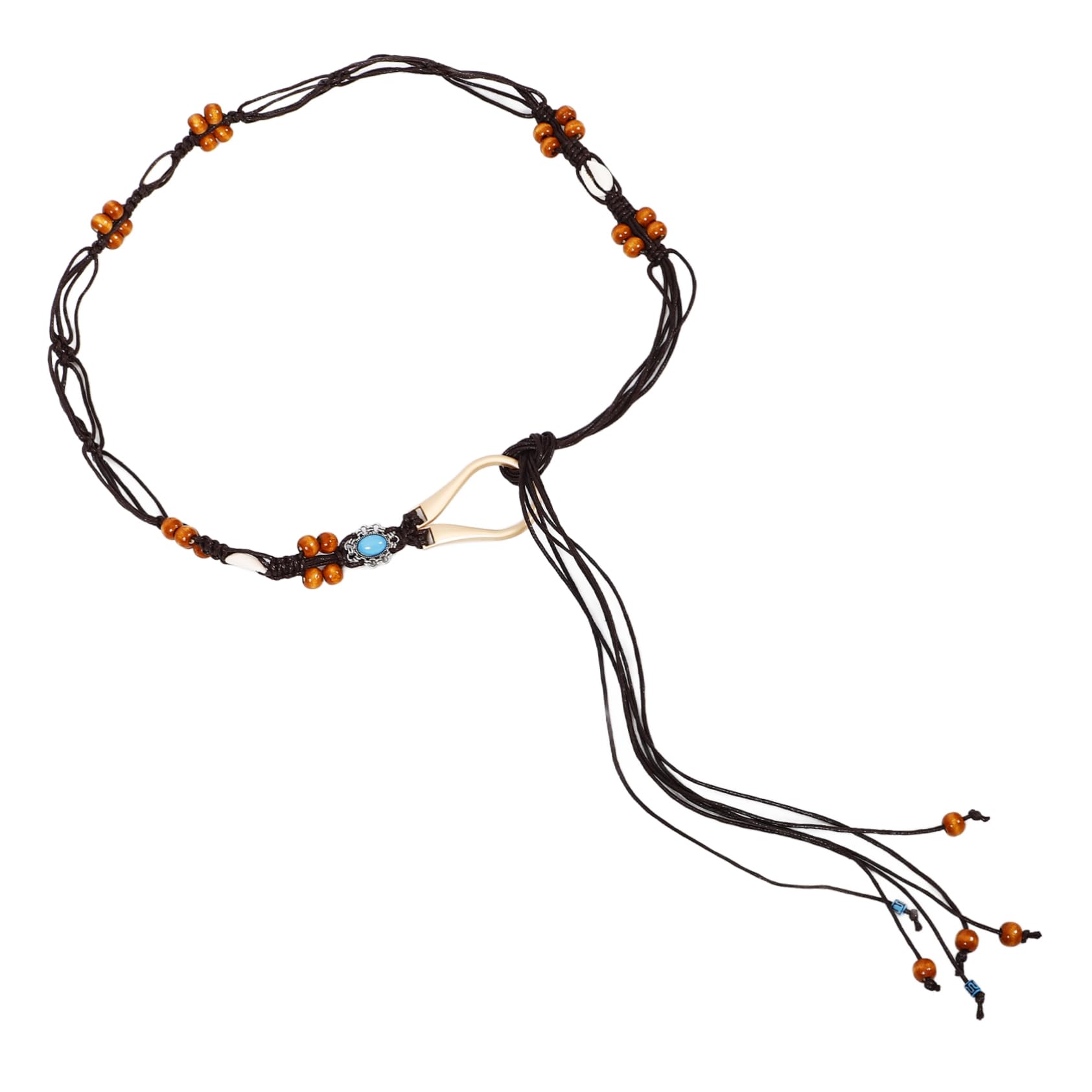 GALPADA Cinturón De Cuentas De Madera Cinturón De Mujer Collar De Concha De Puka De Concha De Vestidos De Mujer De Vestir Sabana De Algodon