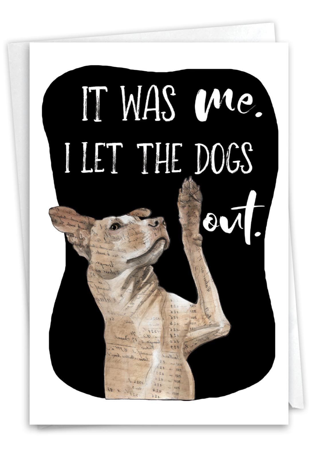 NobleWorks, Funny Birthday Greeting Card with 5 x 7 Inch Envelope (1 Card) Bday Dog Antics - Out C3639HBDG — image 1