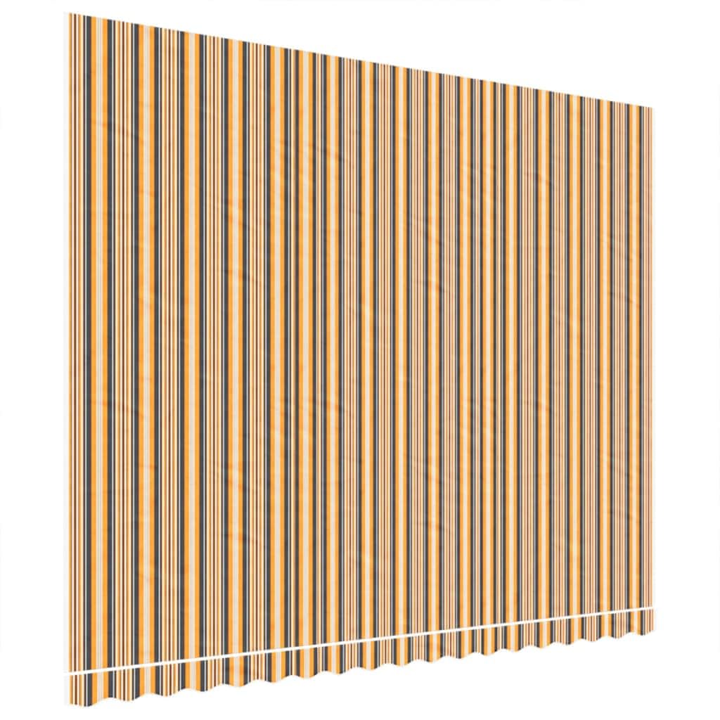 Lona de repuesto para toldo, color naranja, negro, 4,5 x 3,5 m, poliéster | Revestimiento de PU impermeable, protección solar, ligero y fácil de transportar, pieza de repuesto para jardín