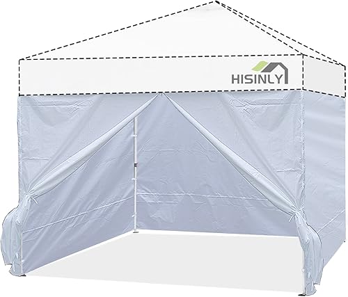 Miniatura 1 de Hisinly Paredes laterales de tienda de campaña instantáneas para toldo desplegable de 10 x 10 pies, impermeable 300D, 4 paredes laterales con